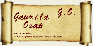 Gavrila Ošap vizit kartica